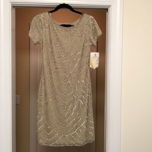 Beige Sequin dress